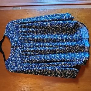 Floral Button Down Blouse.